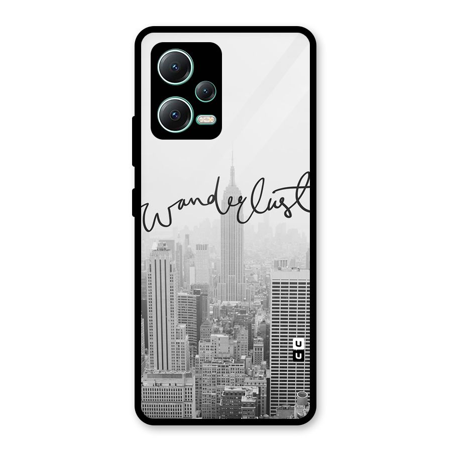 City Wanderlust Monochrome Glass Back Case for Redmi Note 12 5G
