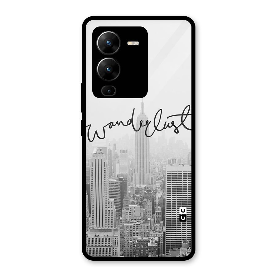 City Wanderlust Monochrome Glass Back Case for Vivo V25 Pro