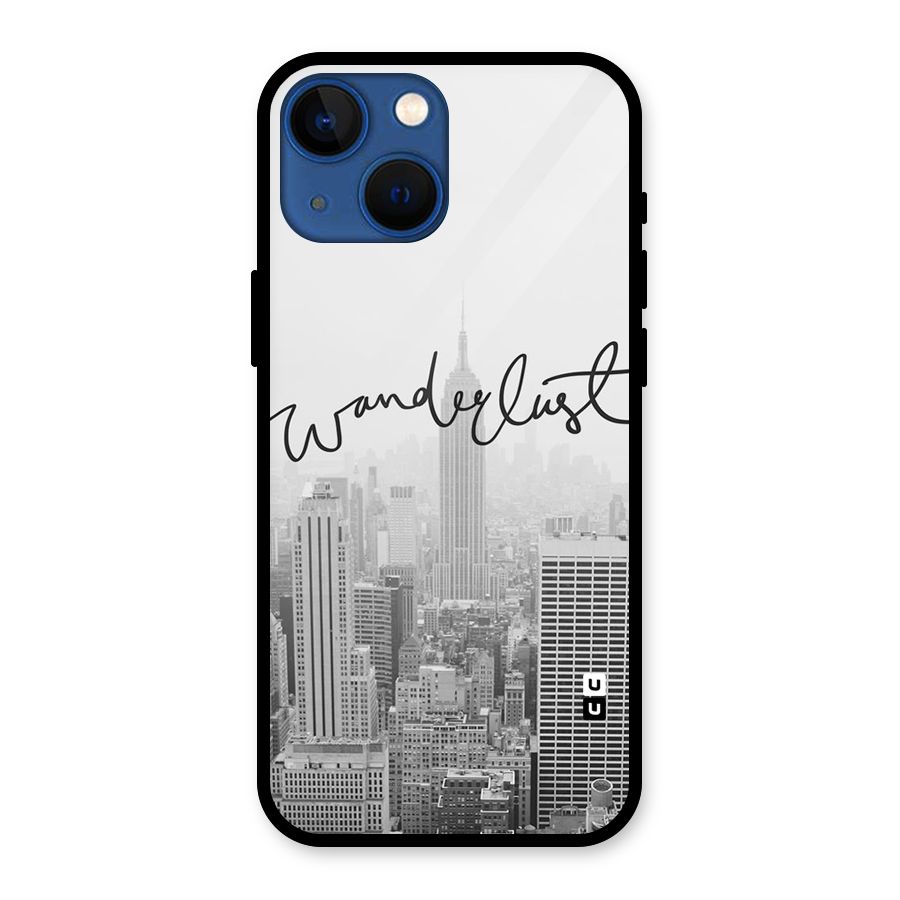 City Wanderlust Monochrome Glass Back Case for iPhone 13 Mini