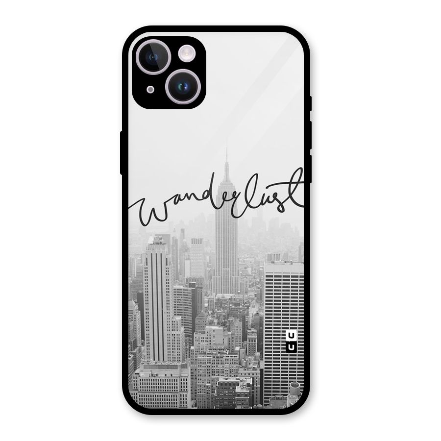 City Wanderlust Monochrome Glass Back Case for iPhone 14 Plus