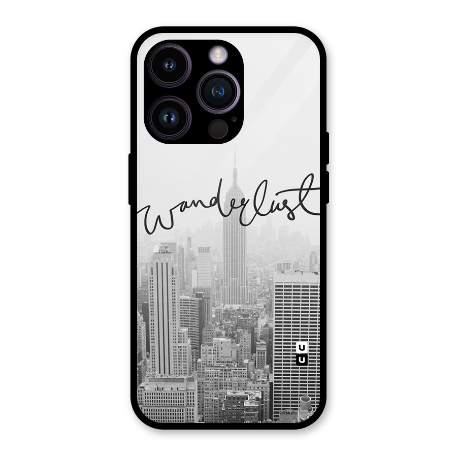 City Wanderlust Monochrome Glass Back Case for iPhone 14 Pro