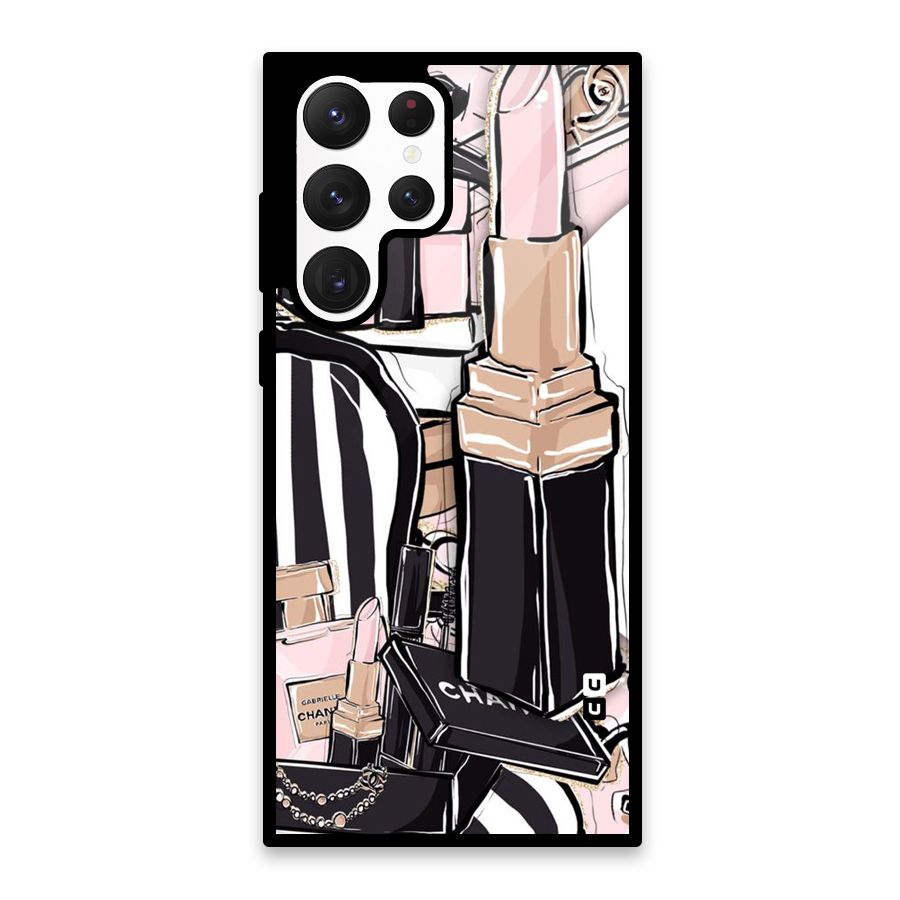 Class Girl Design Glass Back Case for Galaxy S22 Ultra 5G