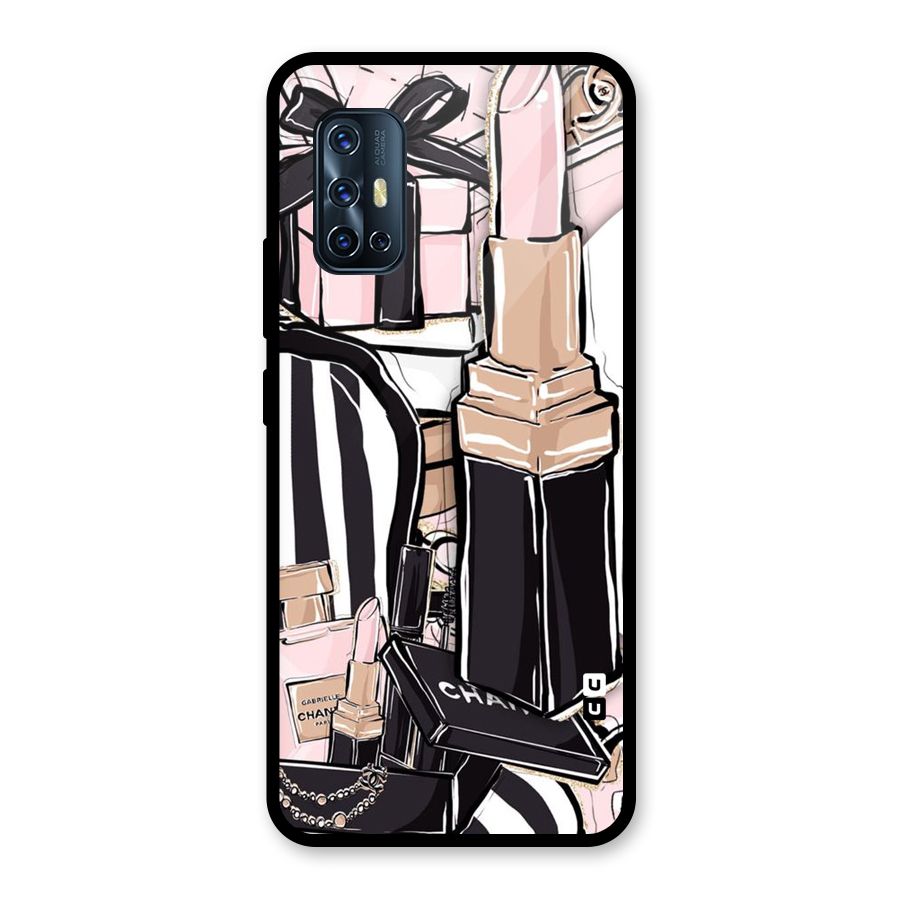Class Girl Design Glass Back Case for Vivo V17
