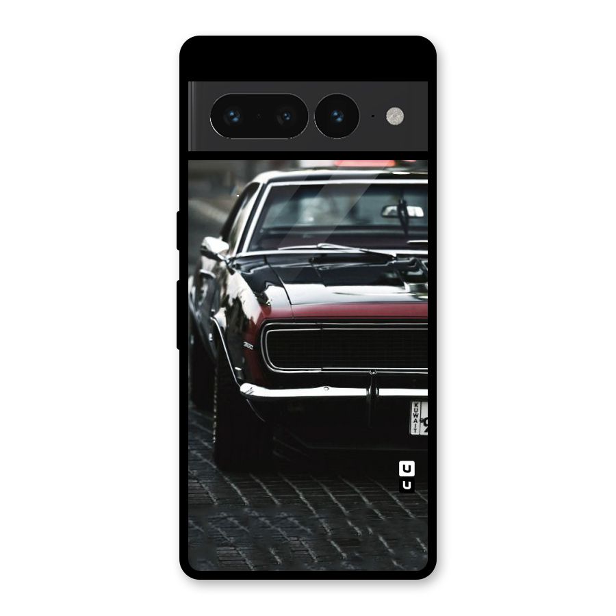 Class Vintage Car Glass Back Case for Google Pixel 7 Pro