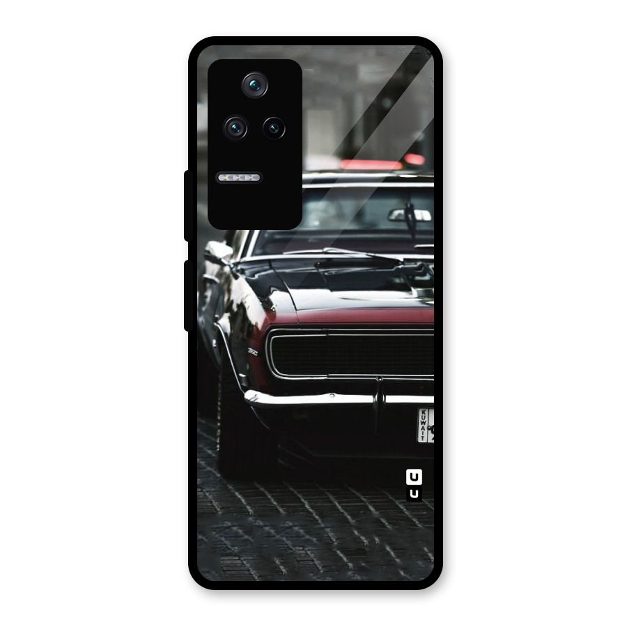 Class Vintage Car Glass Back Case for Poco F4 5G