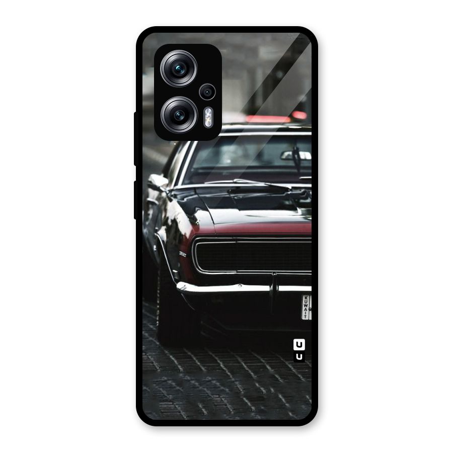Class Vintage Car Glass Back Case for Redmi K50i