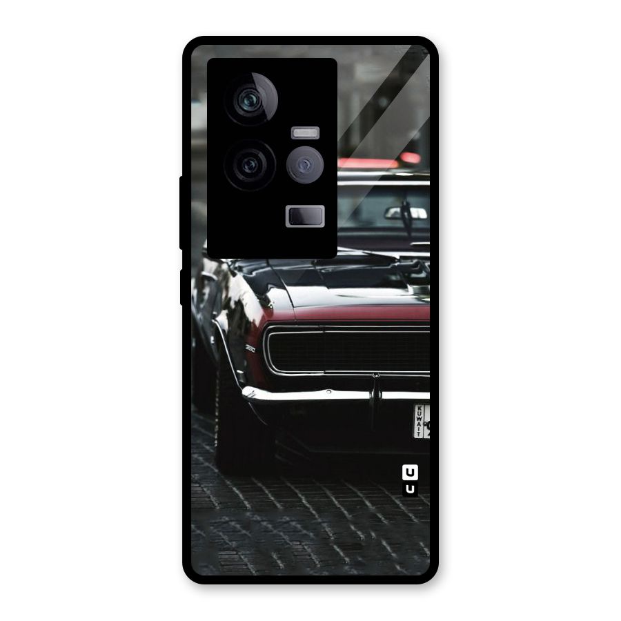 Class Vintage Car Glass Back Case for Vivo iQOO 11 5G