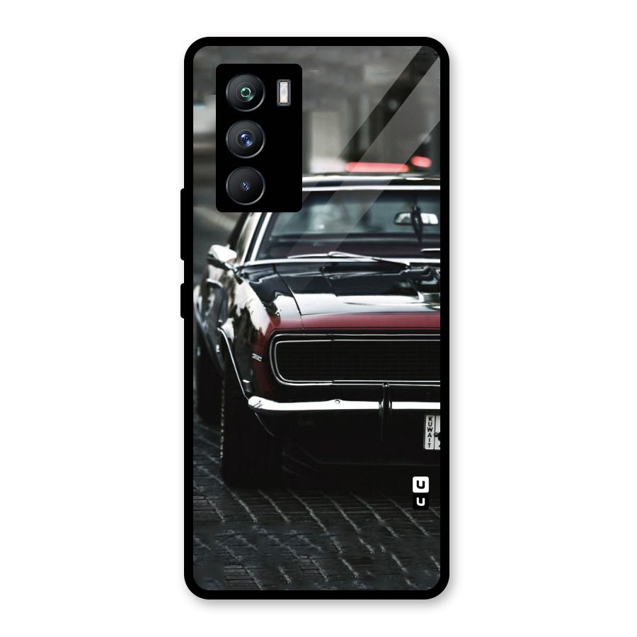 Class Vintage Car Glass Back Case for Vivo iQOO 9 SE