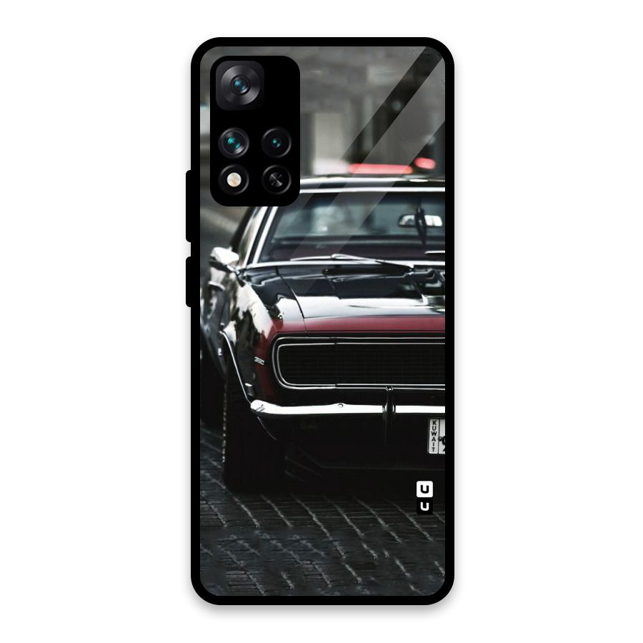 Class Vintage Car Glass Back Case for Xiaomi 11i 5G
