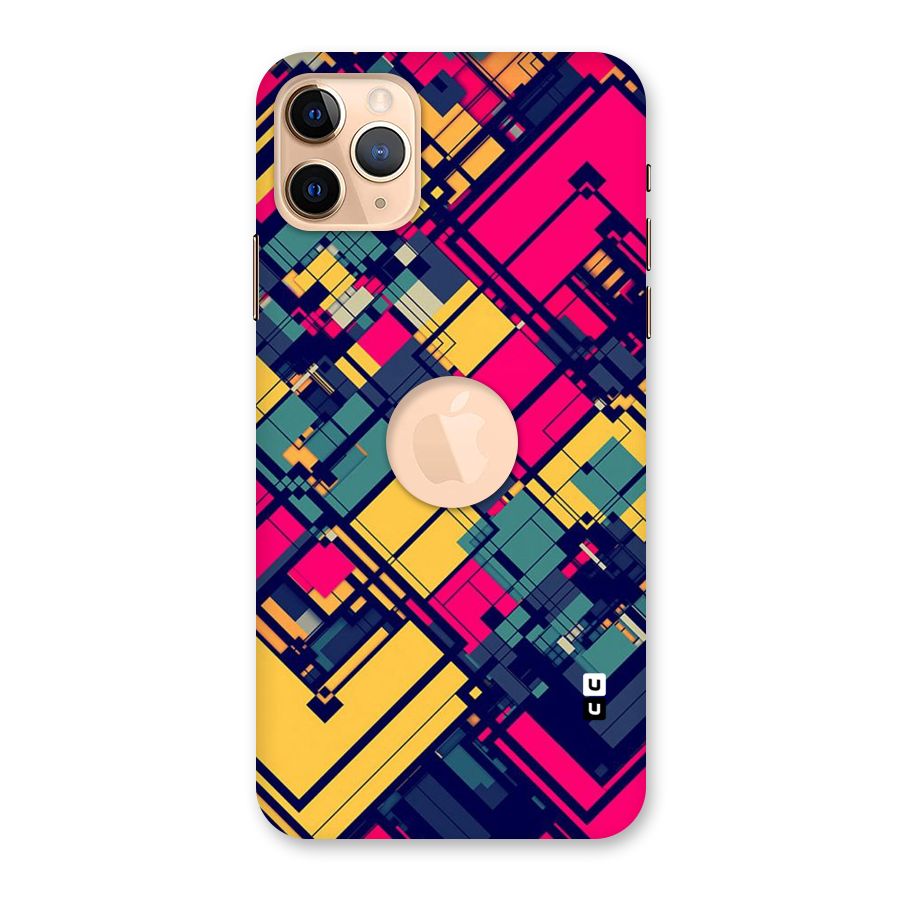 Classic Abstract Coloured Back Case for iPhone 11 Pro Max Logo Cut