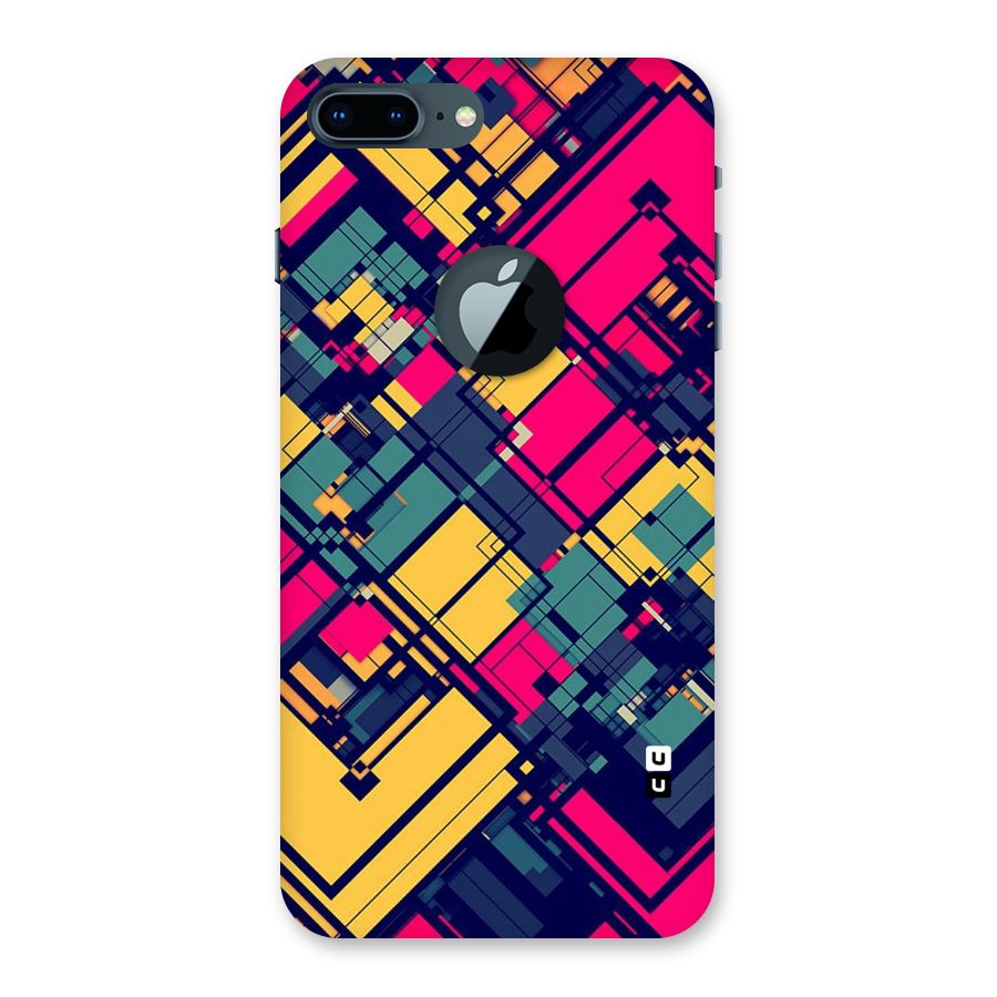 Classic Abstract Coloured Back Case for iPhone 7 Plus Logo Cut