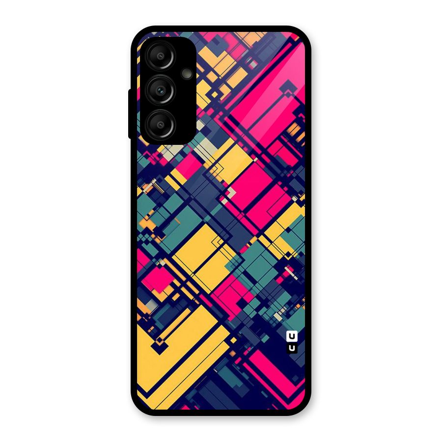 Classic Abstract Coloured Glass Back Case for Galaxy A14 5G