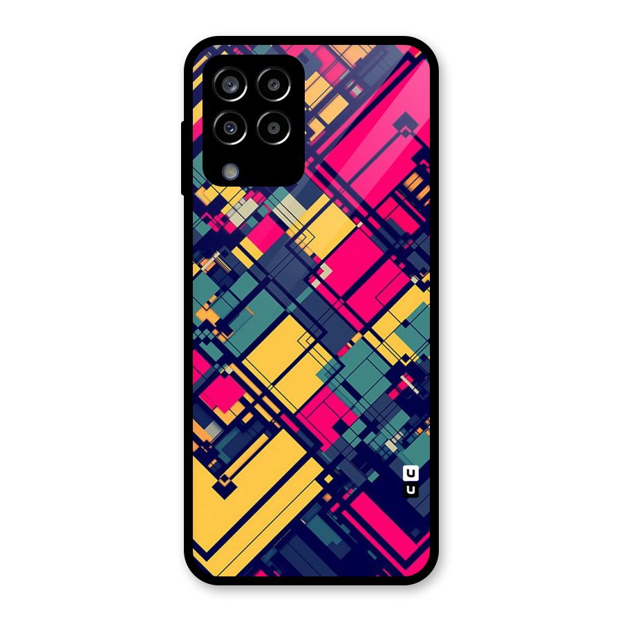 Classic Abstract Coloured Glass Back Case for Galaxy M33