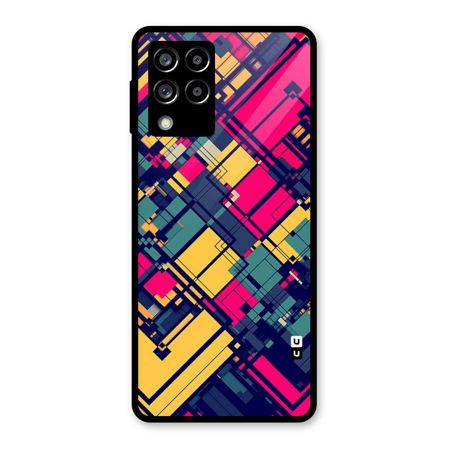Classic Abstract Coloured Glass Back Case for Galaxy M53 5G