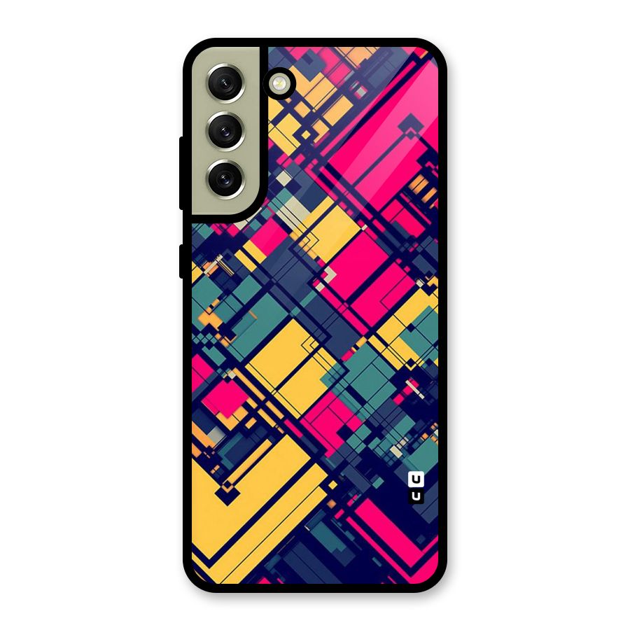 Classic Abstract Coloured Glass Back Case for Galaxy S21 FE 5G