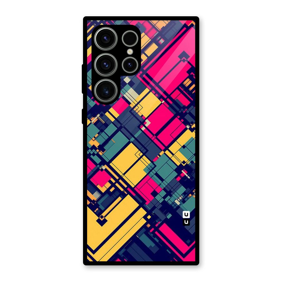 Classic Abstract Coloured Glass Back Case for Galaxy S23 Ultra