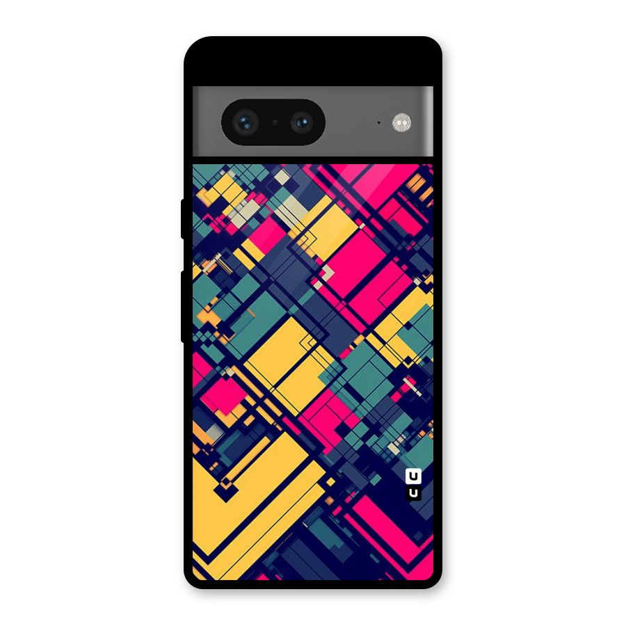 Classic Abstract Coloured Glass Back Case for Google Pixel 7