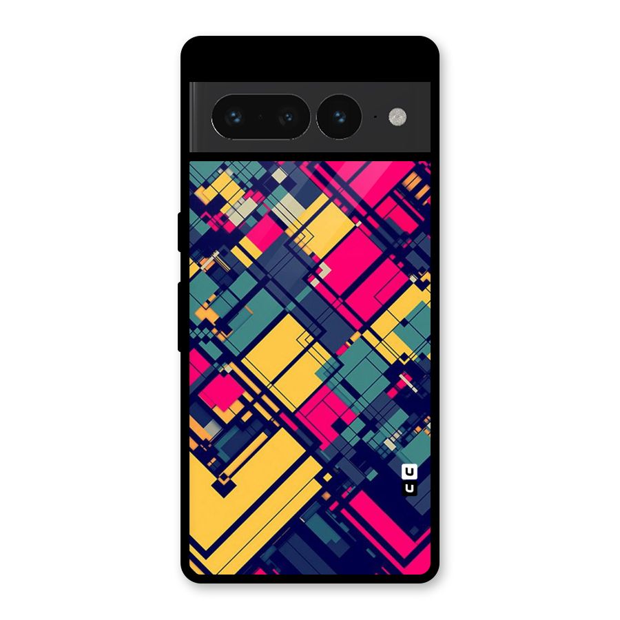 Classic Abstract Coloured Glass Back Case for Google Pixel 7 Pro