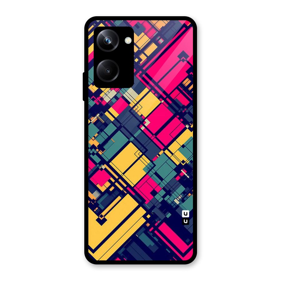 Classic Abstract Coloured Glass Back Case for Realme 10 Pro