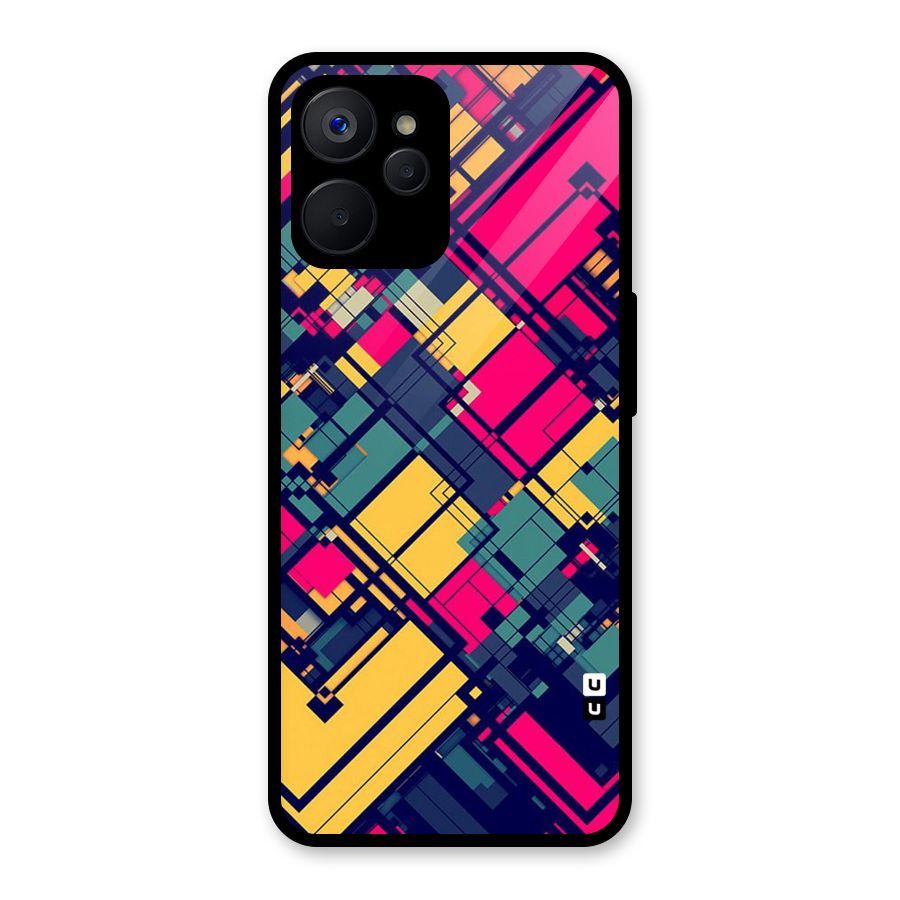 Classic Abstract Coloured Glass Back Case for Realme 9i 5G