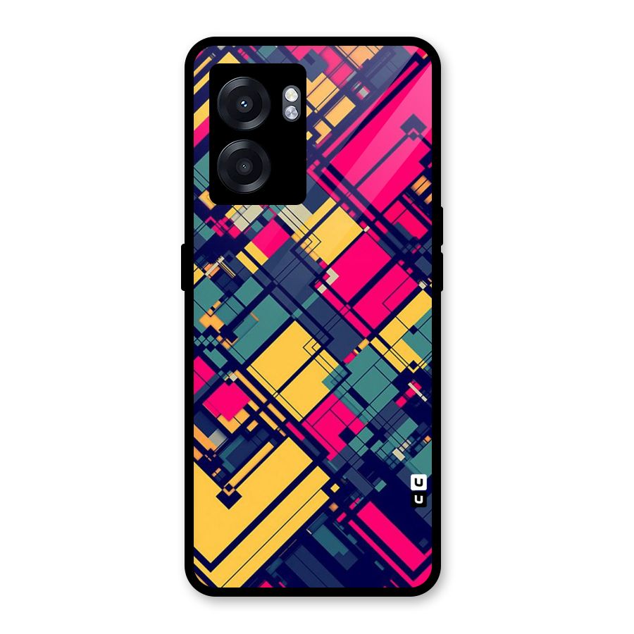 Classic Abstract Coloured Glass Back Case for Realme Narzo 50 5G