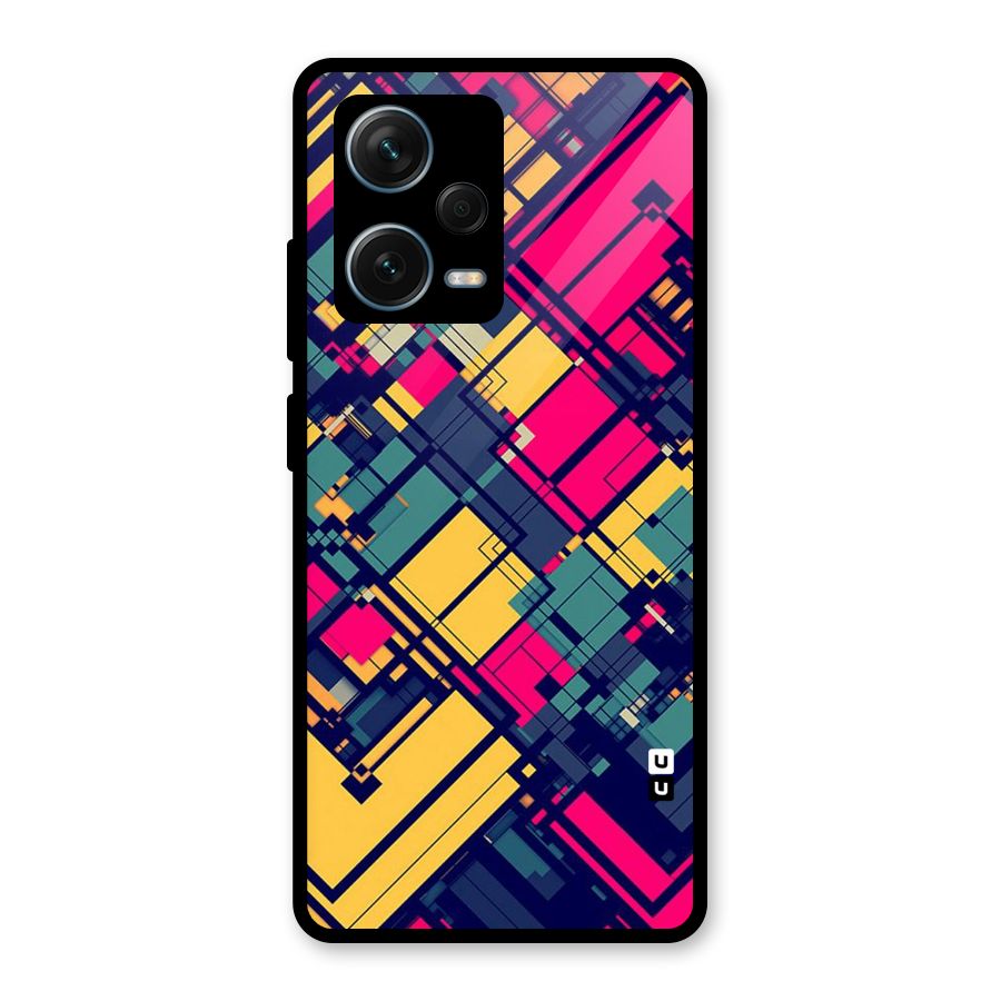 Classic Abstract Coloured Glass Back Case for Redmi Note 12 Pro Plus 5G