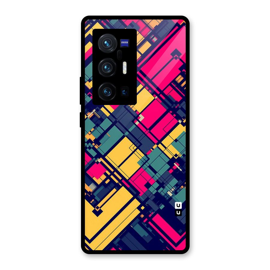 Classic Abstract Coloured Glass Back Case for Vivo X70 Pro Plus