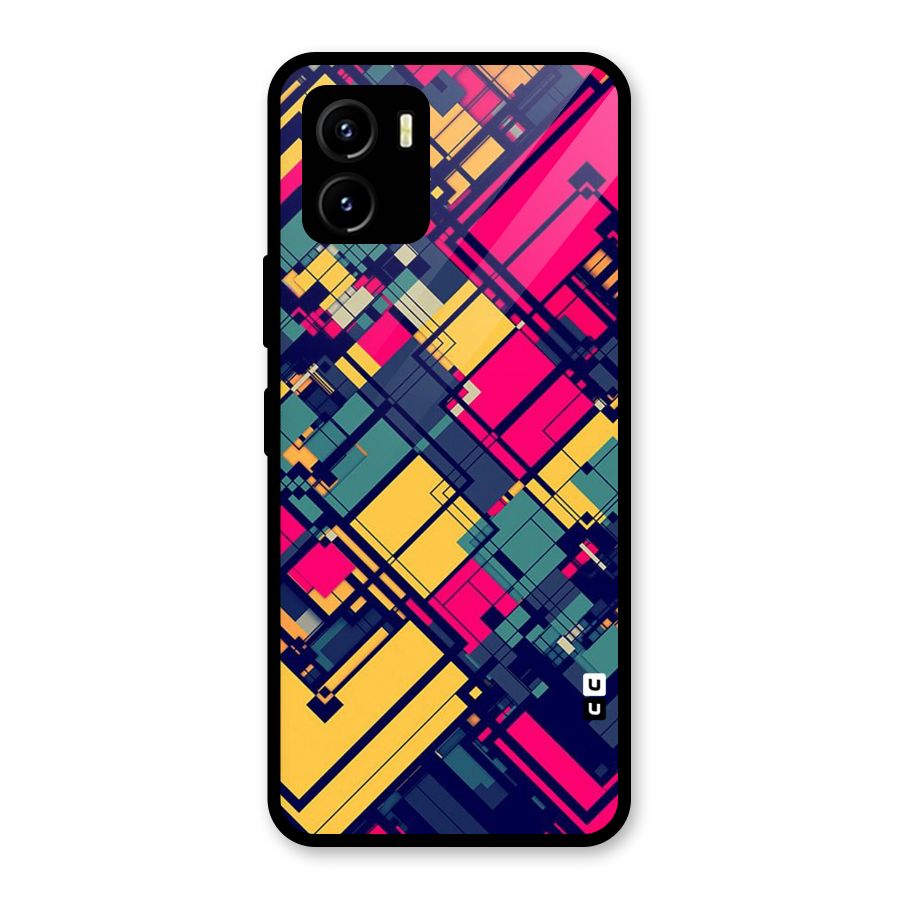 Classic Abstract Coloured Glass Back Case for Vivo Y15s