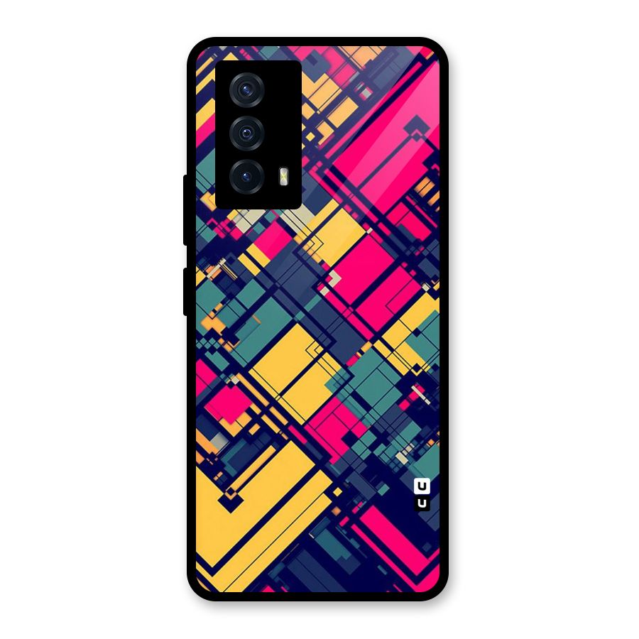 Classic Abstract Coloured Glass Back Case for Vivo iQOO Z5