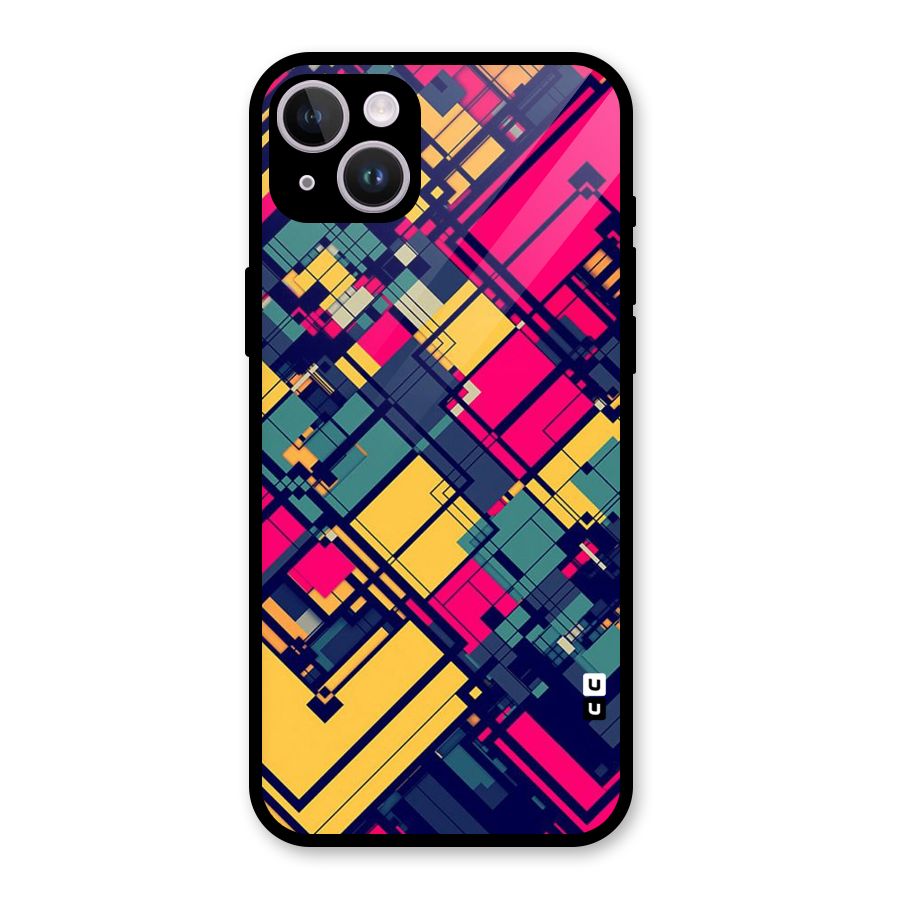 Classic Abstract Coloured Glass Back Case for iPhone 14 Plus