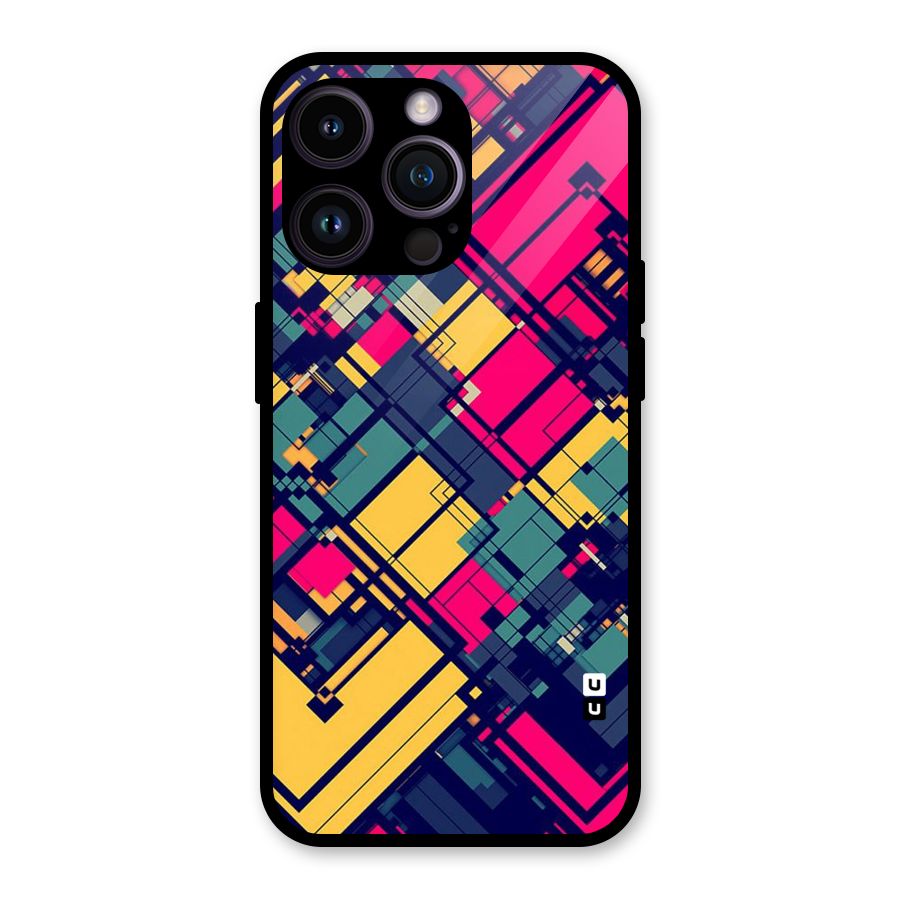 Classic Abstract Coloured Glass Back Case for iPhone 14 Pro Max