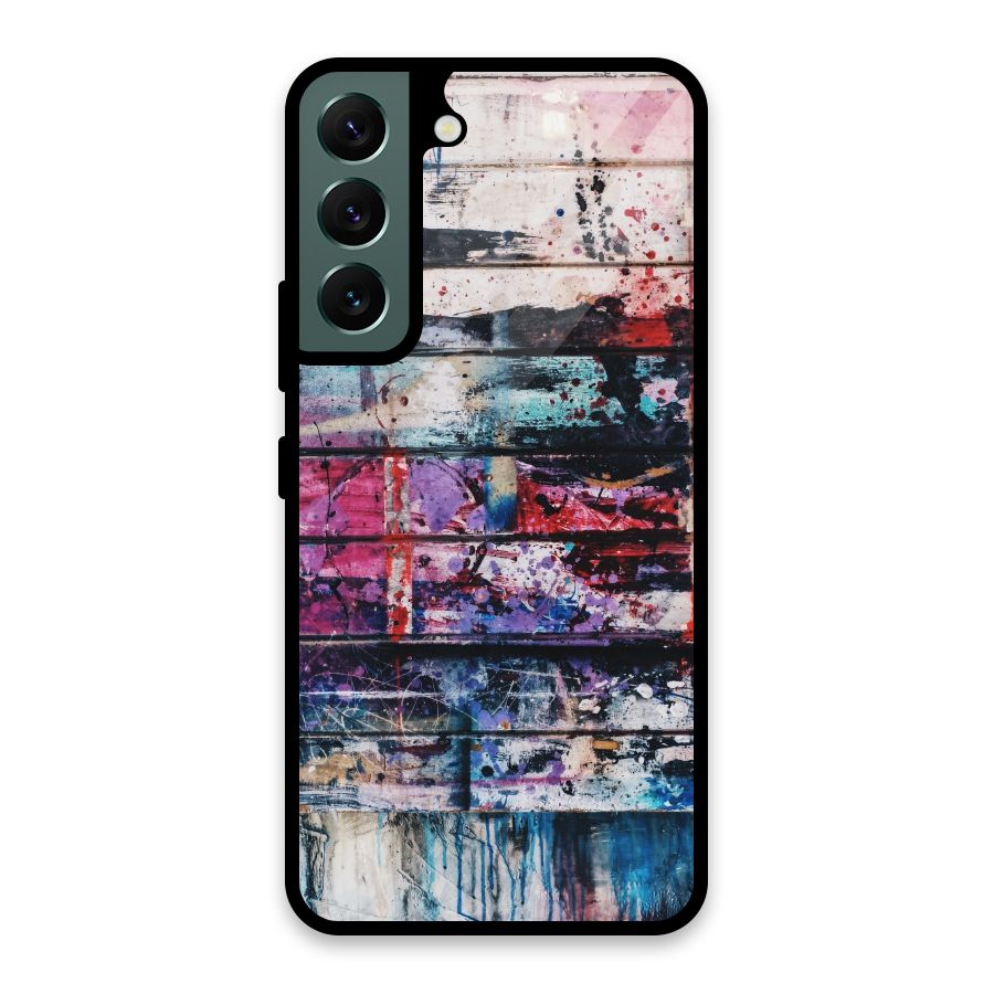 Classic Art Splash Glass Back Case for Galaxy S22 5G