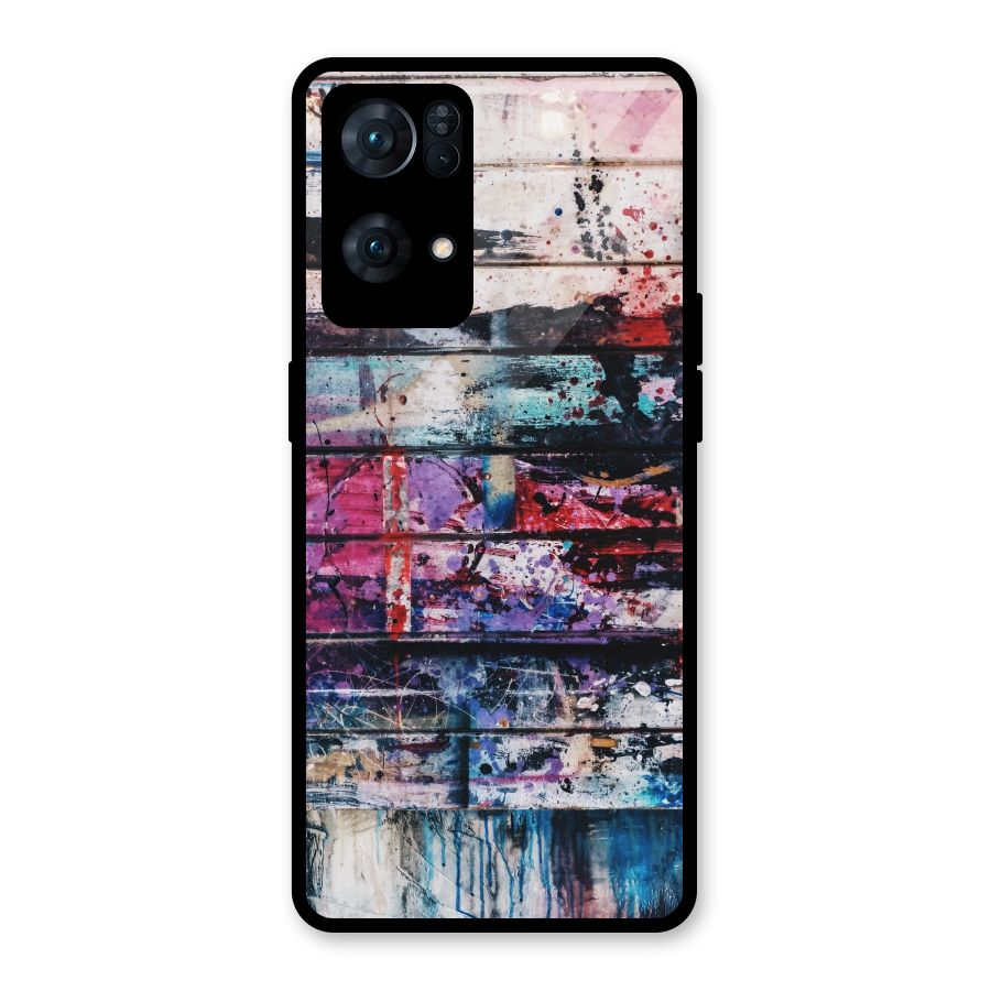 Classic Art Splash Glass Back Case for Oppo Reno7 Pro 5G