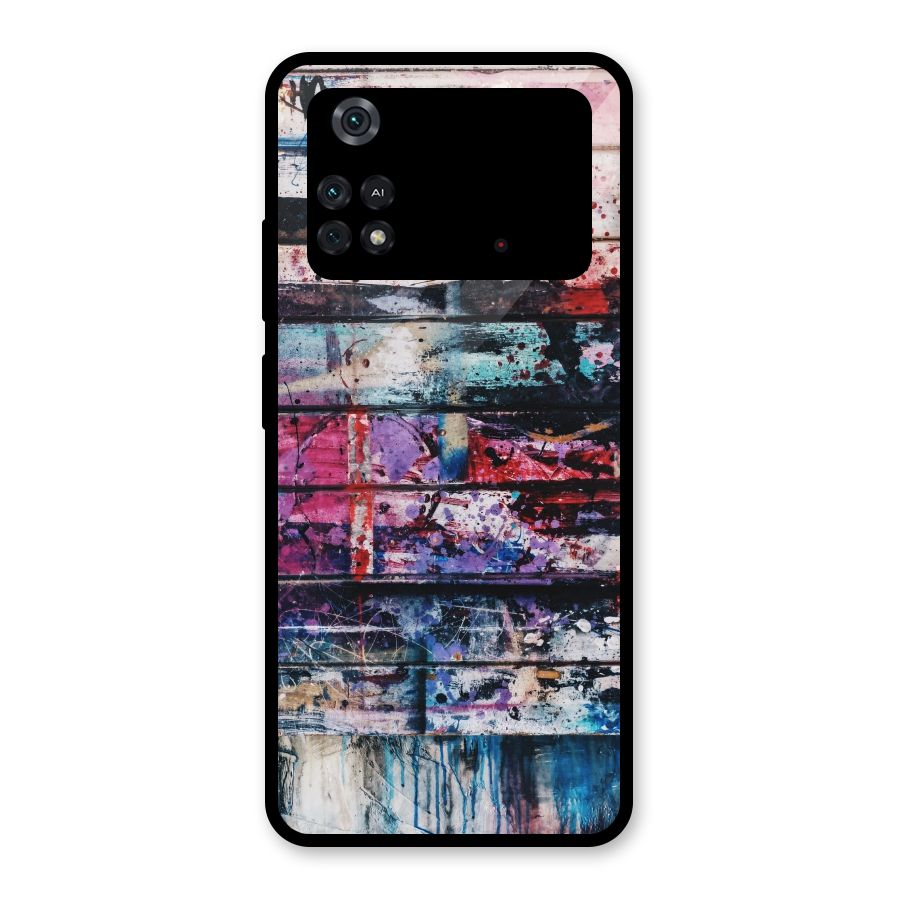 Classic Art Splash Glass Back Case for Poco M4 Pro 4G