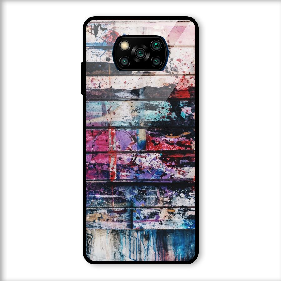 Classic Art Splash Glass Back Case for Poco X3