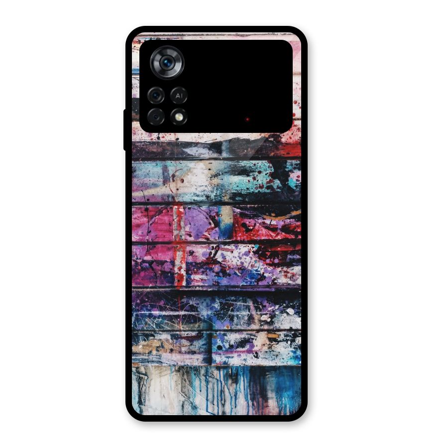 Classic Art Splash Glass Back Case for Poco X4 Pro 5G
