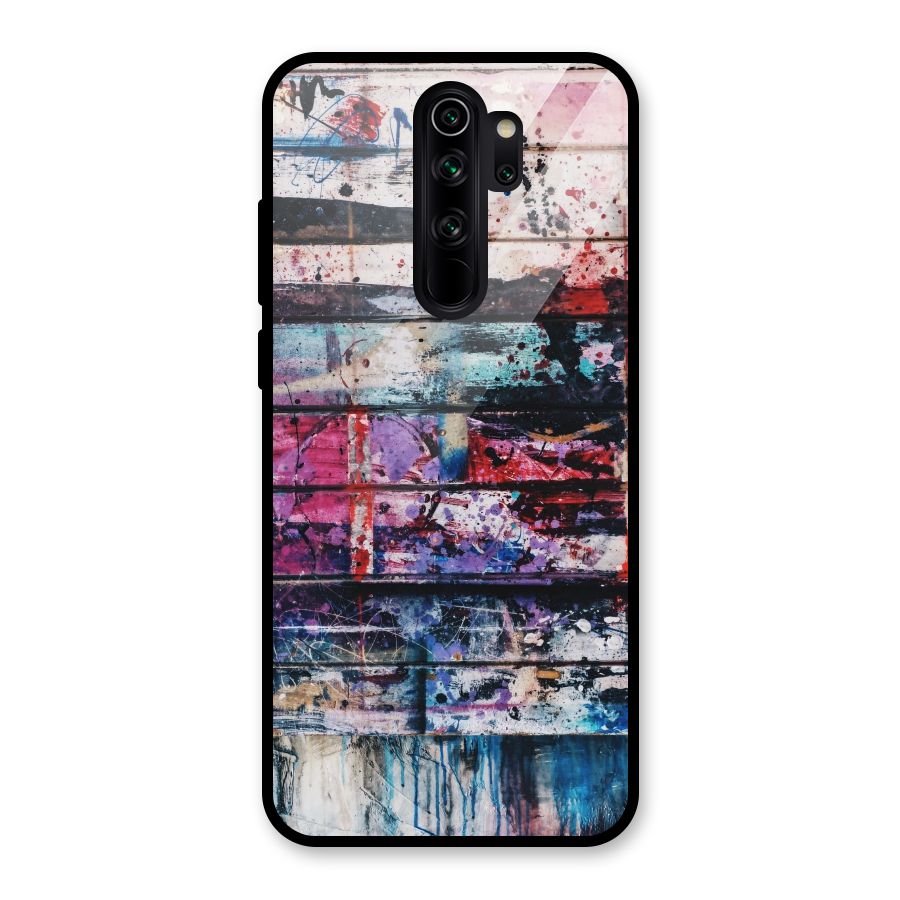 Classic Art Splash Glass Back Case for Redmi Note 8 Pro