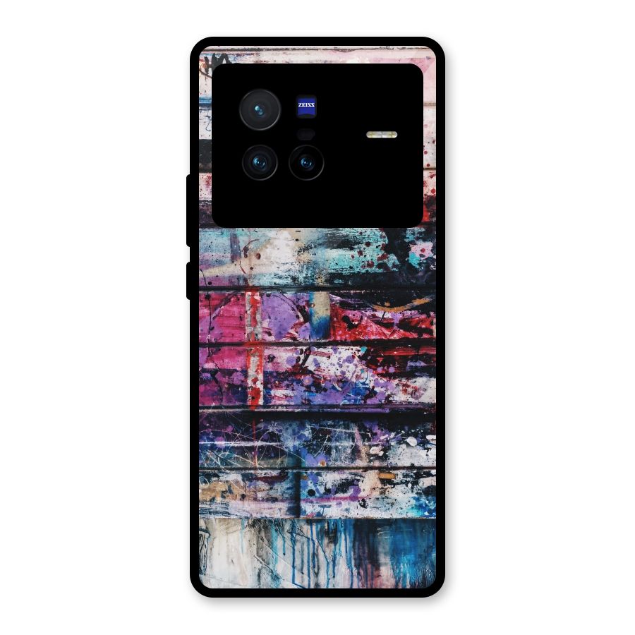 Classic Art Splash Glass Back Case for Vivo X80