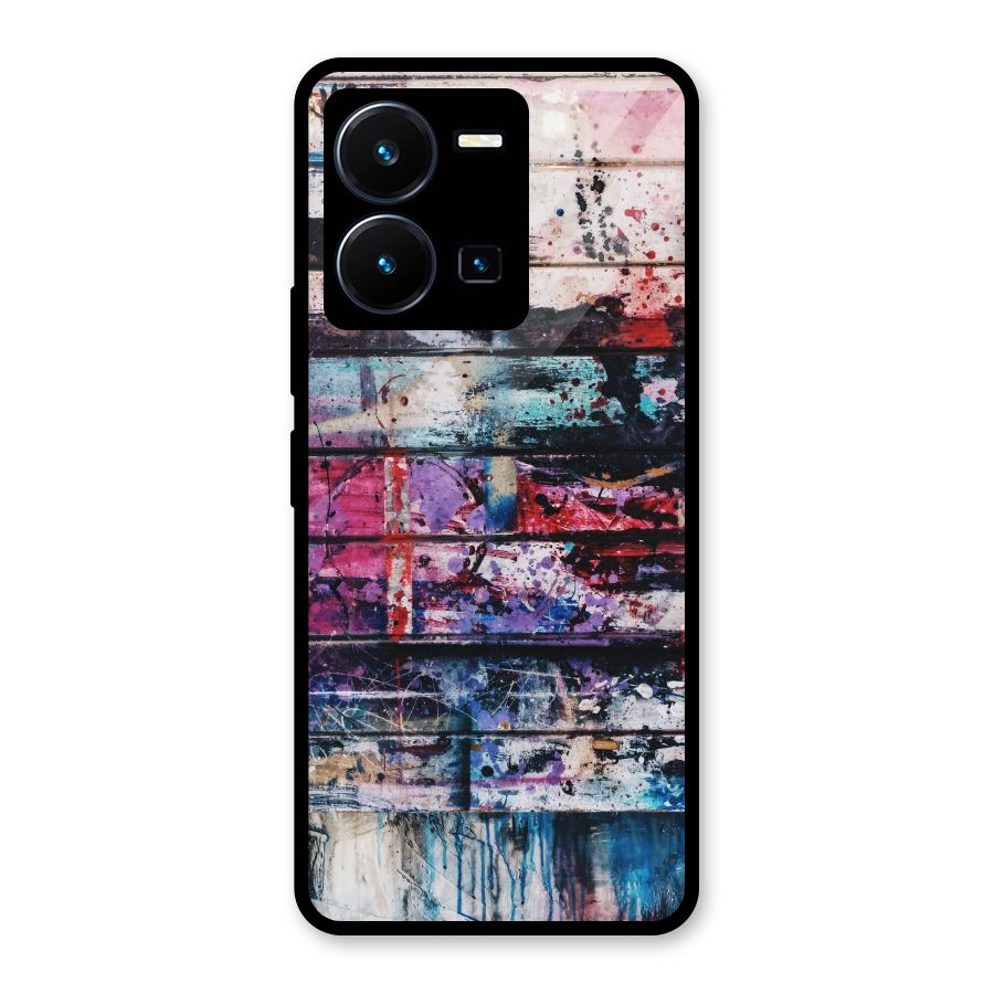 Classic Art Splash Glass Back Case for Vivo Y35