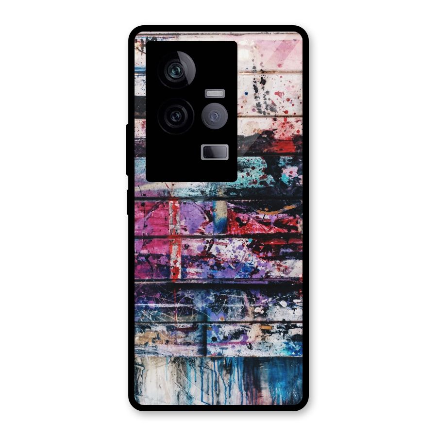 Classic Art Splash Glass Back Case for Vivo iQOO 11 5G