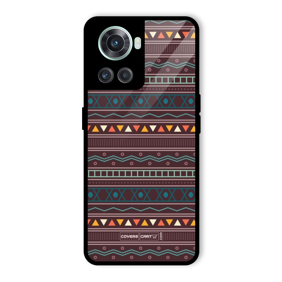 Classic Aztec Pattern Glass Back Case for OnePlus 10R
