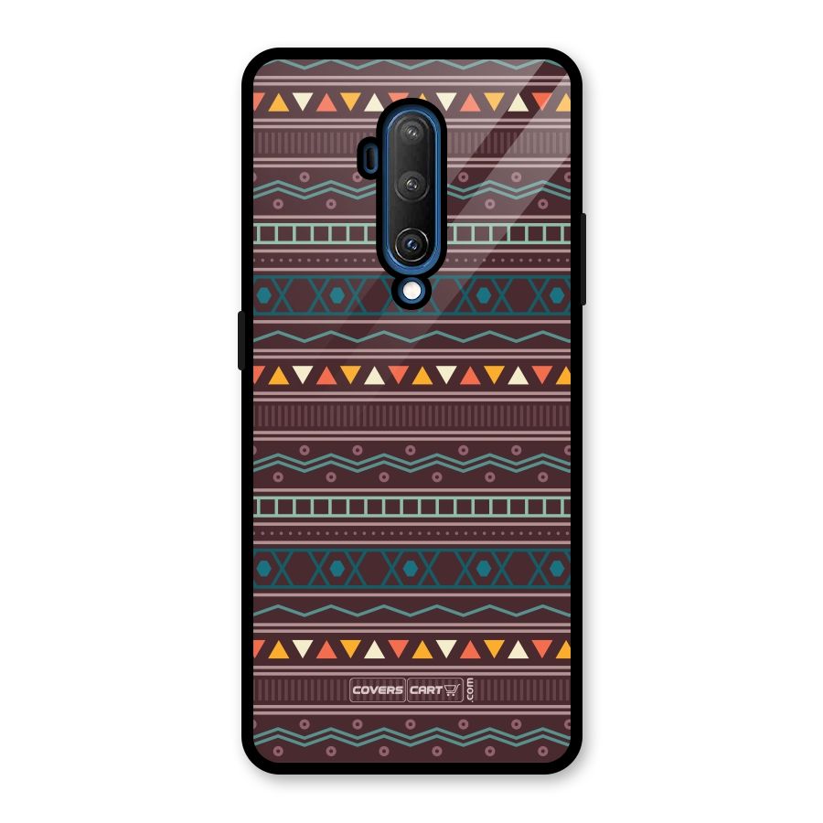 Classic Aztec Pattern Glass Back Case for OnePlus 7T Pro