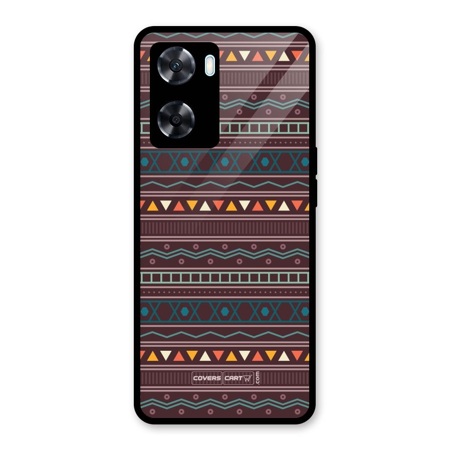 Classic Aztec Pattern Glass Back Case for Oppo A77
