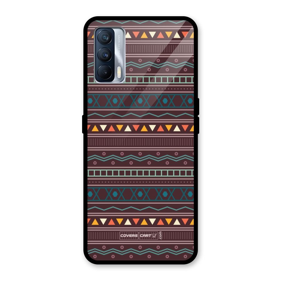 Classic Aztec Pattern Glass Back Case for Realme X7