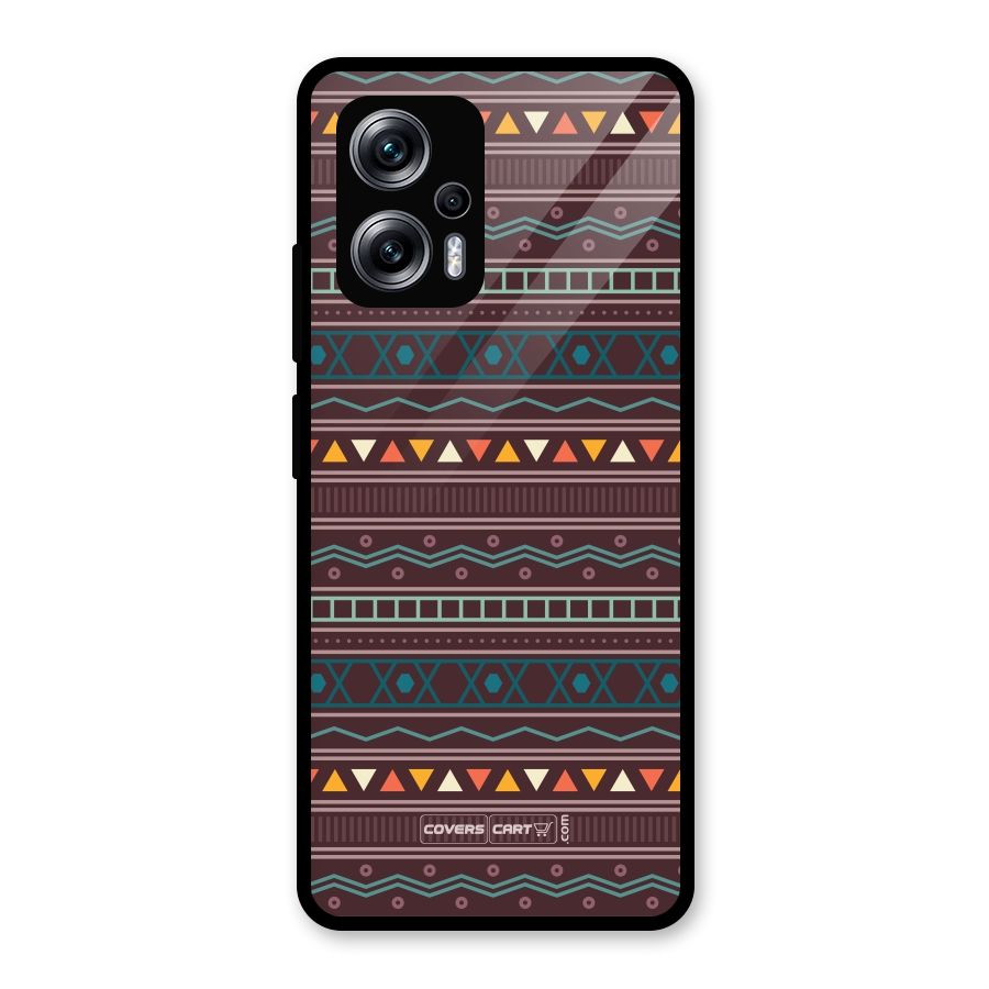 Classic Aztec Pattern Glass Back Case for Redmi K50i