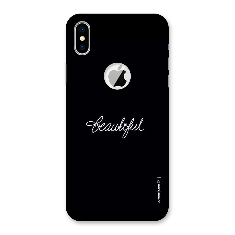 Classic Beautiful Back Case for iPhone X Logo Cut