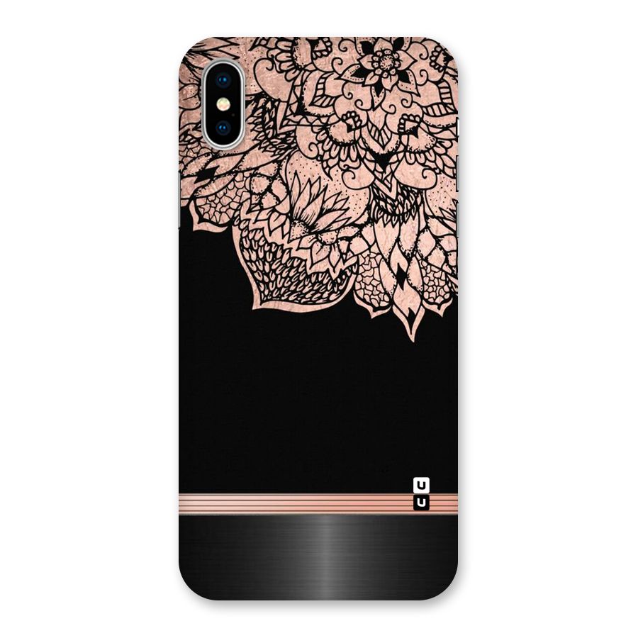 Classic Black Sleak Design Back Case for iPhone X