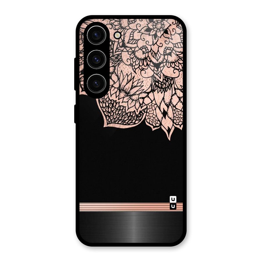 Classic Black Sleak Design Glass Back Case for Galaxy S23