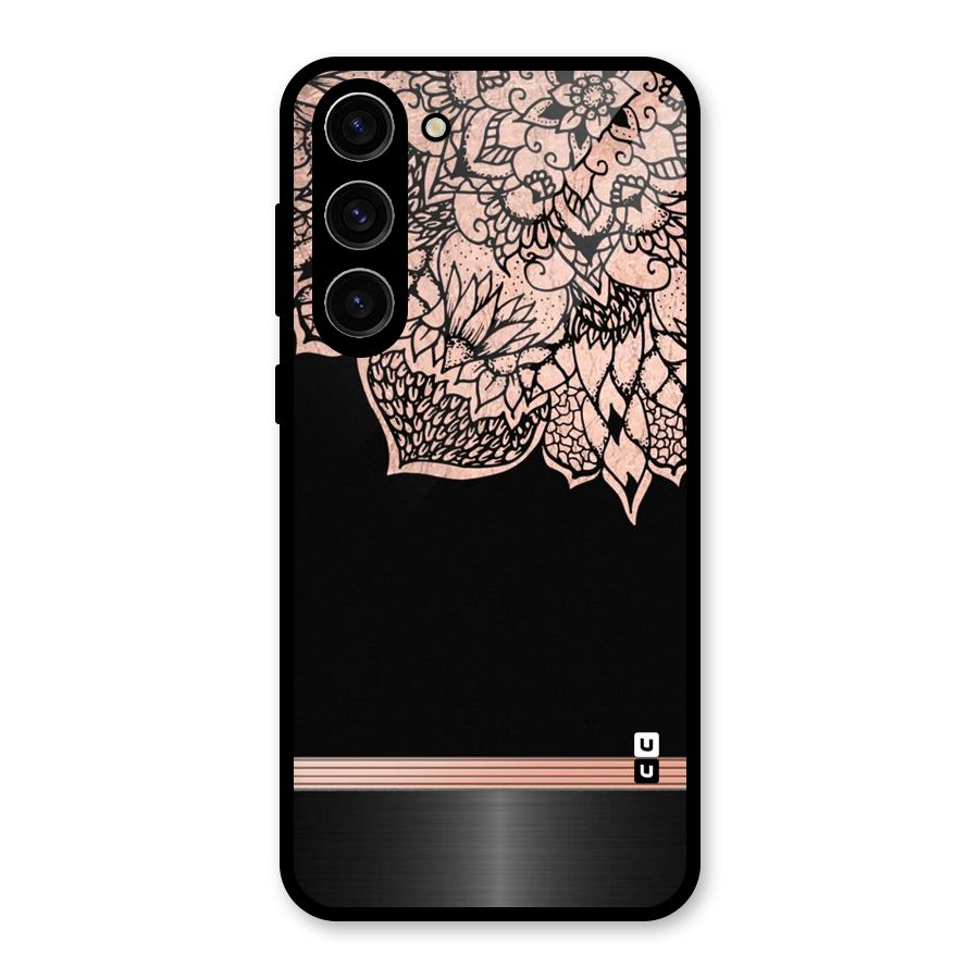Classic Black Sleak Design Glass Back Case for Galaxy S23 Plus