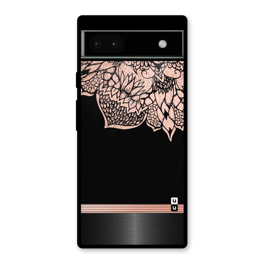 Classic Black Sleak Design Glass Back Case for Google Pixel 6a